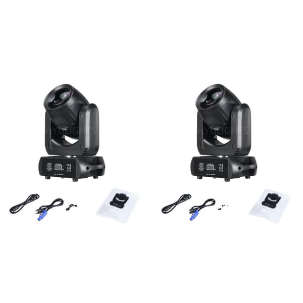 Mini LED Moving Head Light, 150W Beam Spot, DMX Scene Lys,2 stk 150W Beam Spot, EU stik