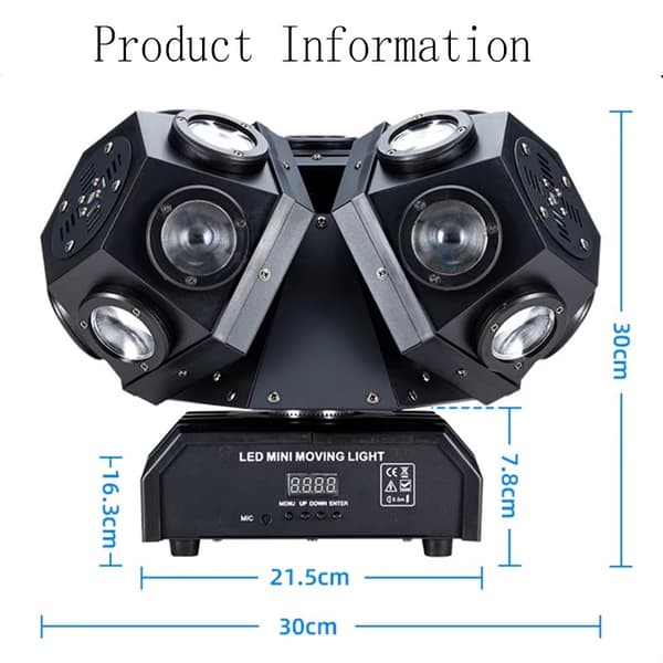 Tre-hoved roterende moving head lys, 180W effekt, DMX kontrol,Stråle Laser