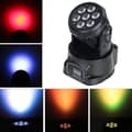 Miniatyrbillede 2 af 2: 7x10W RGBW, 9/14 DMX-kanaler, justerbar blinkfrekvens,Sort