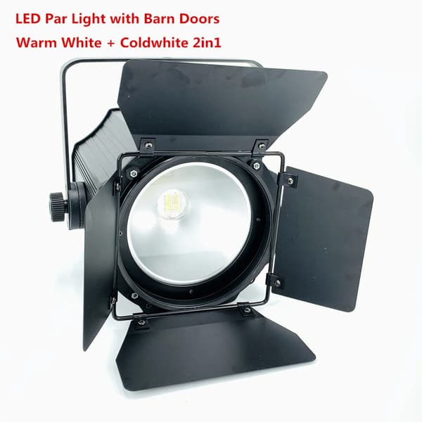 LED Par Lys, 350W Effekt, Dæmpbar & Strobefunktionalitet,Kold Varm Hvid 2i1, EU stik