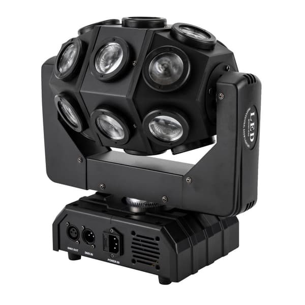 Festscene Lys, 180W Effekt, Multi-Farvet LED Effekter,sort