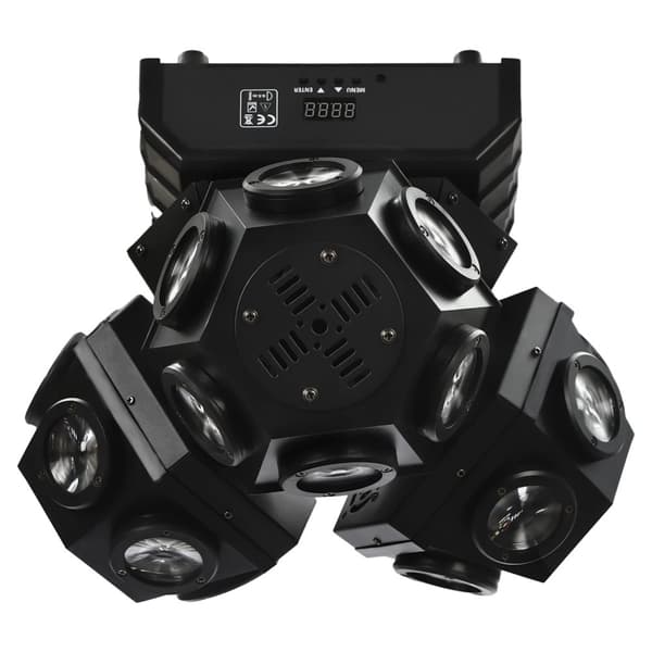 Moving Head Light, 180W Effekt, 4-i-1 LED Farver,sort