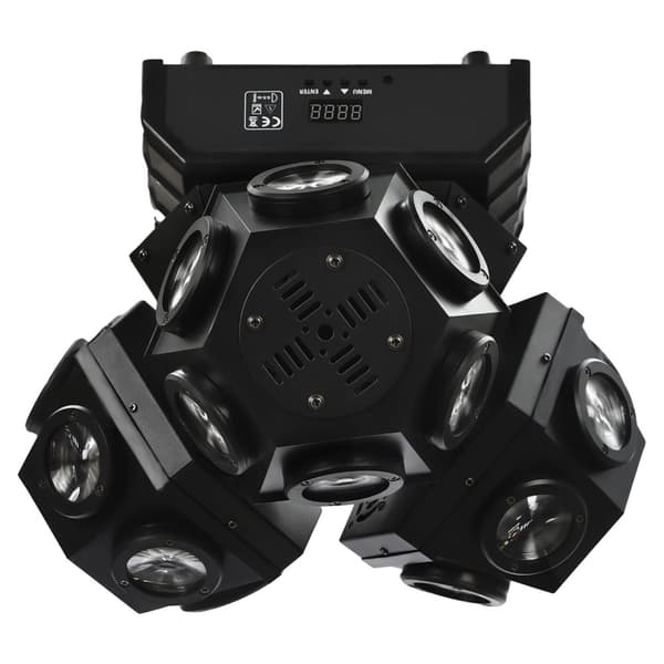 Moving Head Light, 180W Effekt, 4-i-1 LED Farver,sort
