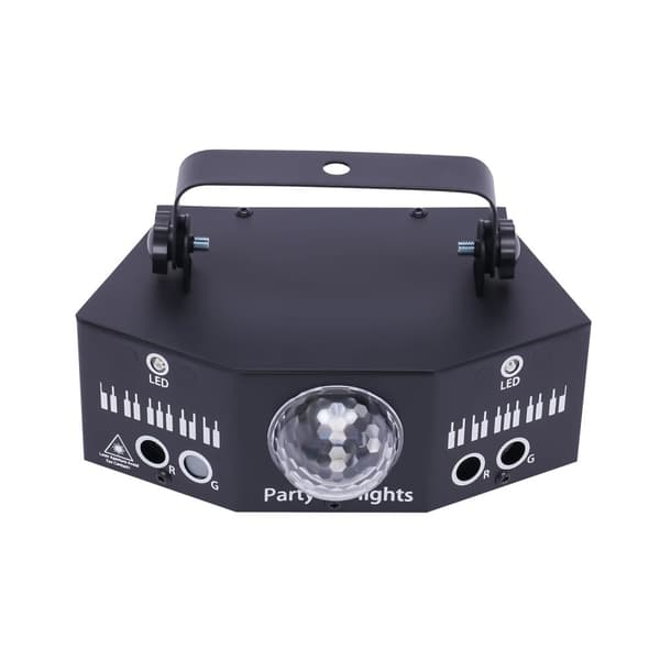 Disco Festlys, Lydkontrol, RGB Laser Effekter,sort
