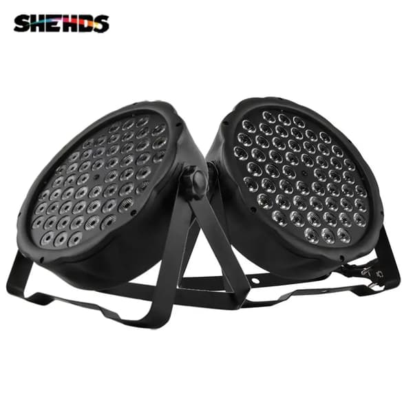 SHEHDS LED Par Lys, 54x3W RGBW, 7 DMX Kanaler,2pcs 54x3w RGBW, EU -stik