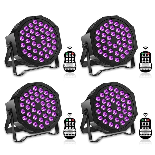UV Stage Par Light, 36 LED-lamppua, DMX-ohjaus,Eu plug in Finnish is "Eu-plugi", ZQ01103