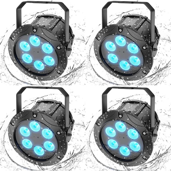 RGBW LED Vandtæt Par Lys, 120W Effekt, DMX512 Kontrol,EU-stik, ZQ01011