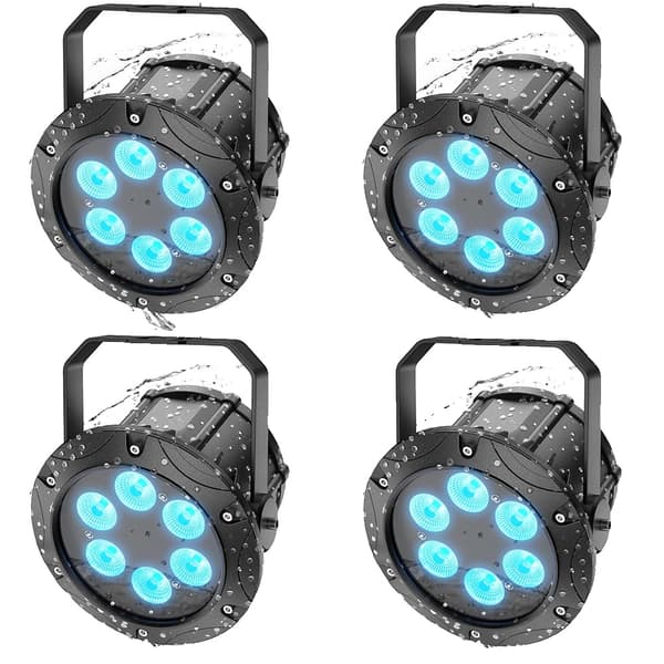 RGBW LED Vandtæt Par Lys, 120W Effekt, DMX512 Kontrol,EU-stik, ZQ01011