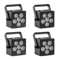 Miniatyrbillede 1 af 2: RGBWA+UV LED Par Lys, 50W Effekt, 6 Farveblanding,EU-stik, Sort