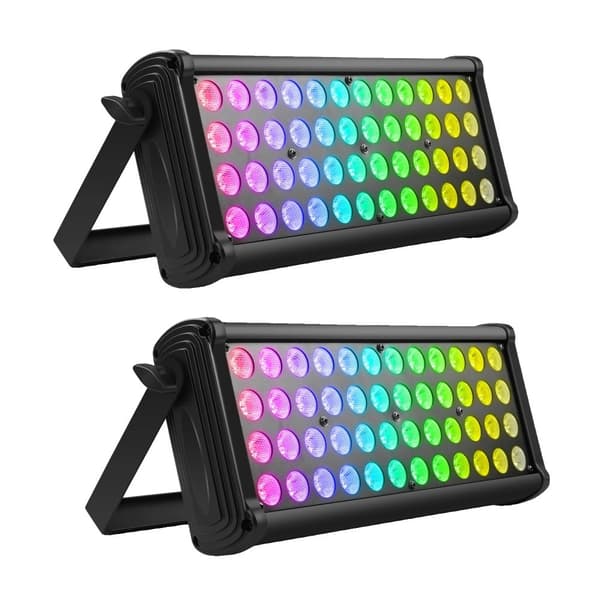 RGB Väggtvättarlampor, 80W Effekt, 4500lm Ljusflöde,2Pcs, EU-kontakt