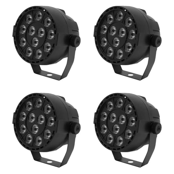 Mini Festlys, RGB 12 LED'er, DMX512 Kontrol,sort