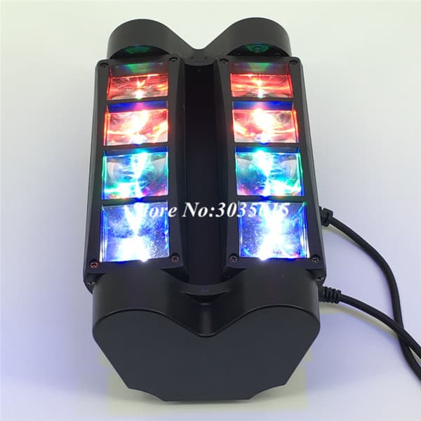 Mini LED Moving Head Light, RGBW farvemuligheder, DMX 512 kontrol, 80W effekt