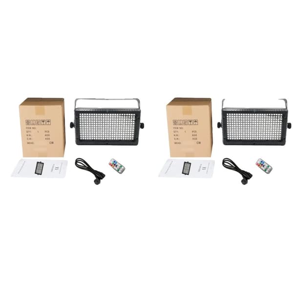 LED Strobe Scene Belysning, 60W Effekt, RGB 3i1,2 stk, EU-stik