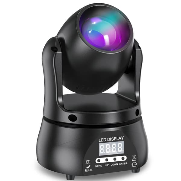 Mini Beam Moving Head Light, 40W Effekt, RGBW Farveblanding,EU stik, ZQ02319