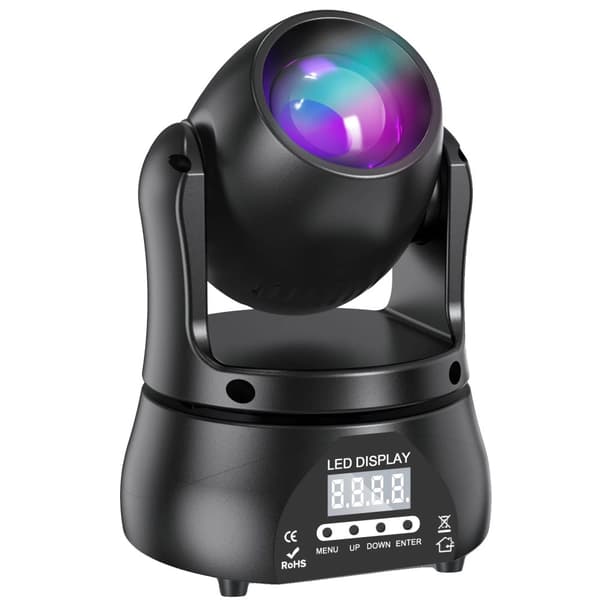 Mini Beam Moving Head Light, 40W Effekt, RGBW Farveblanding,EU stik, ZQ02319
