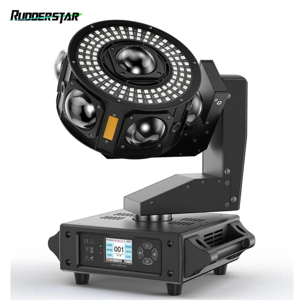 160W LED Moving Head Light, 2° strålevinkel, DMX kontrol,sort, EU stik