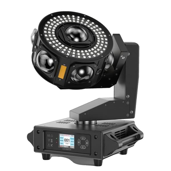 160W LED Moving Head Light, 2° strålevinkel, DMX kontrol,sort, EU stik