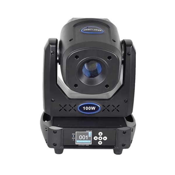 LED Moving Head Scene Lys, 100W Effekt, DMX 512 Kontrol,sort, EU -stik