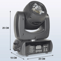 Miniatyrbillede 2 af 4: Bevægelseshoved LED-lys, 100W effekt, 7 farver og 8 gobos,sort, EU -stik