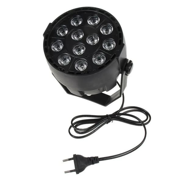 Mini Par Lygter, RGB Farveudgang, DMX512 Kontrol,sort, EU -stik
