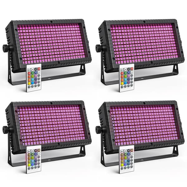 Mini LED Strobelys, 60W Effekt, Alsidige Kontrolmuligheder,ZQ06138-4Pcs, EU stik