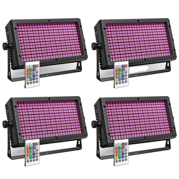 Mini LED Strobelys, 60W Effekt, Alsidige Kontrolmuligheder,ZQ06138-4Pcs, EU stik