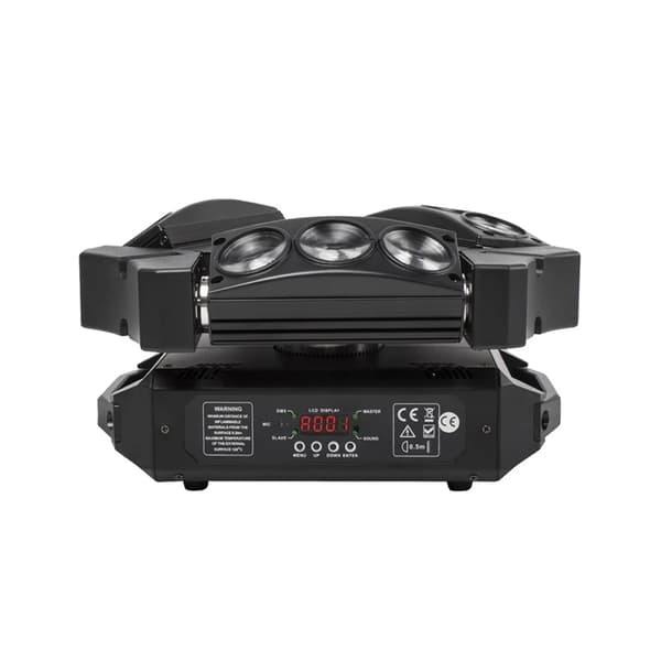 Disco LED Spider Lys, DMX512 Kontrol,2stk 9x10W, EU stik