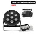 Miniatyrbillede 2 af 2: LED Flad Par Lys, 7x12W RGBW, 7x18W RGBWA+UV,4pcs 7x18w, EU