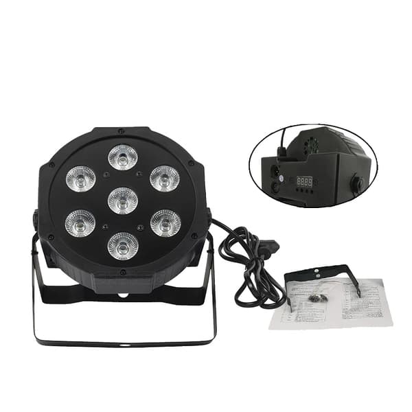 LED Flad Par Lys, 7x12W RGBW, 7x18W RGBWA+UV,2pcs 7x12w, EU