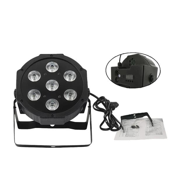 LED Flad Par Lys, 7x12W RGBW, 7x18W RGBWA+UV,4pcs 7x12w, EU