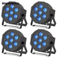 Miniatyrbild 2 av 2: LED PAR-lampor, RGBW 7 LED, 8 DMX-kanaler,Eu plugg, 4ST