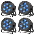 Miniatyrbild 1 av 2: LED PAR-lampor, RGBW 7 LED, 8 DMX-kanaler,Eu plugg, 4ST