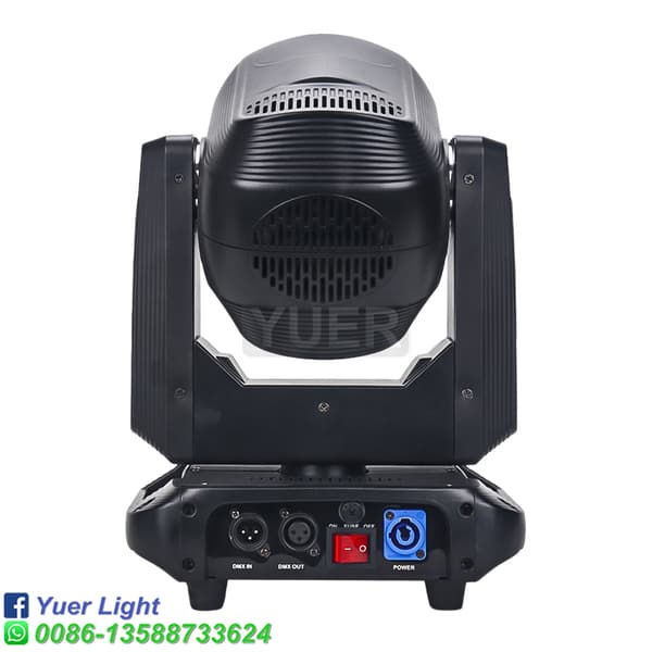 YUER LED 200W Rörlig Huvudlampa, 18 Rotating Prisms, 9 Färger Plus Vitt,EU