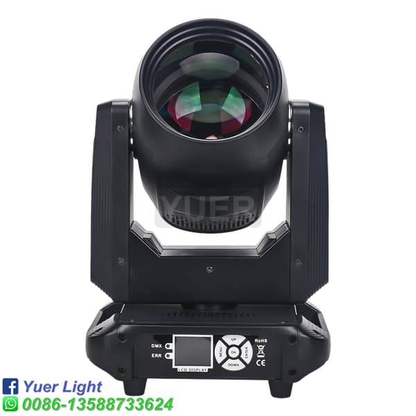YUER LED 200W Rörlig Huvudlampa, 18 Rotating Prisms, 9 Färger Plus Vitt,EU