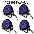 Miniatyrbillede 2 af 2: LED Par Lys, DMX512 Kontrol, 200W Effekt, 6/10 Kanaler,EU stik, 4PCS  24X18W 6in1