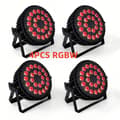 Miniatyrbillede 2 af 2: LED Par Lys, DMX512 Kontrol, 200W Effekt, 6/10 Kanaler,EU stik, 4PCS  24X12W 4in1