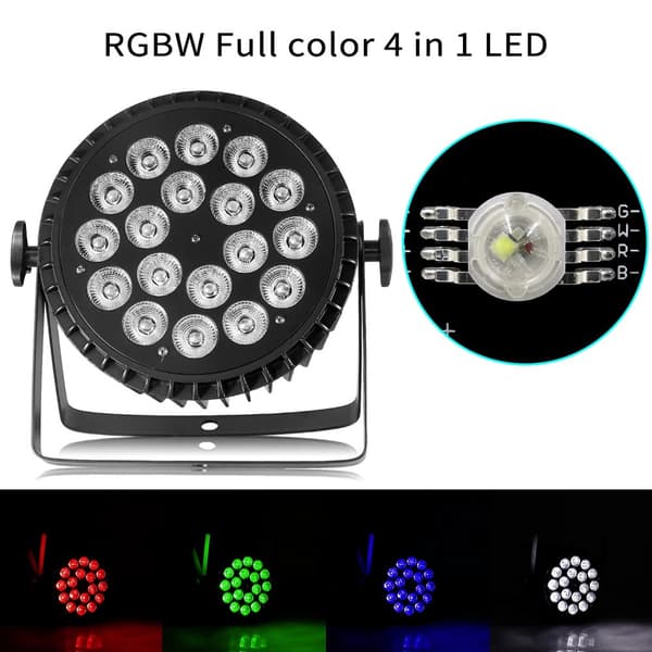 LED Par-lampa,RGBW 4i1, EU-plugg