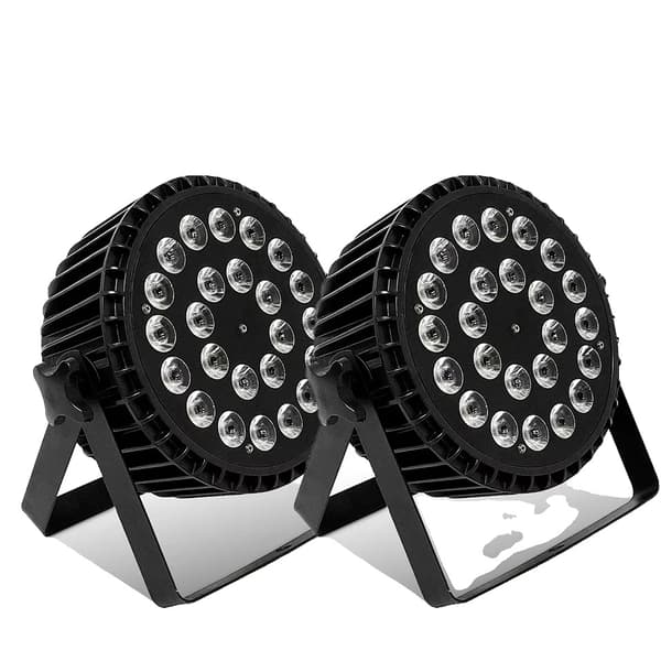 LED Scene Belysning, RGBWA+UV 6i1, 6/10 DMX Kontrol Kanal,EU-stik, 2STK