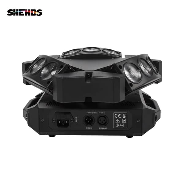 LED Moving Head Light, RGBW, DMX Styret,9x10W, EU stik
