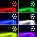 Miniatyrbild 2 av 4: LED Flat Par-lampa, 7 RGBW LED-lampor, DMX-kontroll,EU-kontakt 4PCS