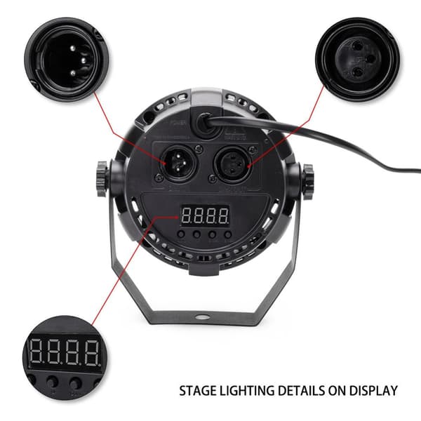 COB UV Par Lygter, DMX512 Kontrol, 16W Scene Belysning,EU-stik