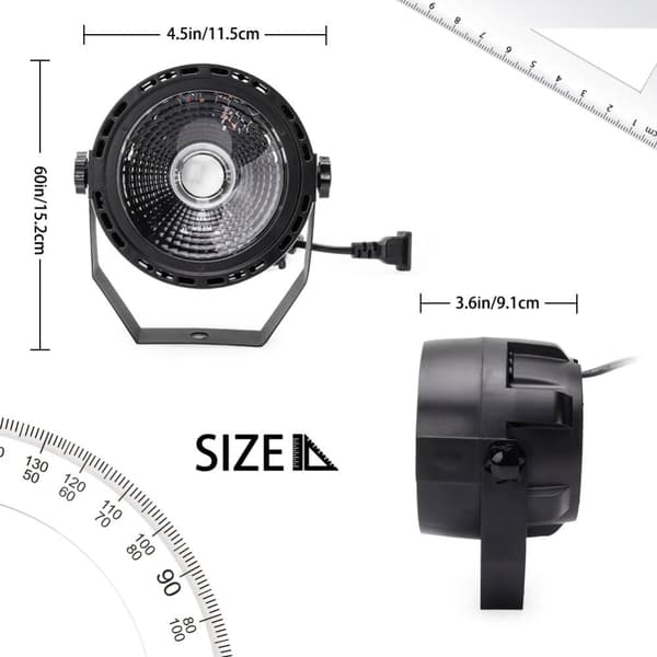 COB UV Par Lygter, DMX512 Kontrol, 16W Scene Belysning,EU-stik