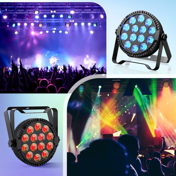 LED Par Lys, 14PCS 4W RGBW, Smart App Kontrol,EU stik 4PCS