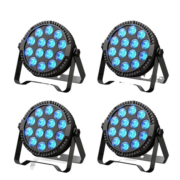 LED Par Lys, 14PCS 4W RGBW, Smart App Kontrol,EU stik 4PCS