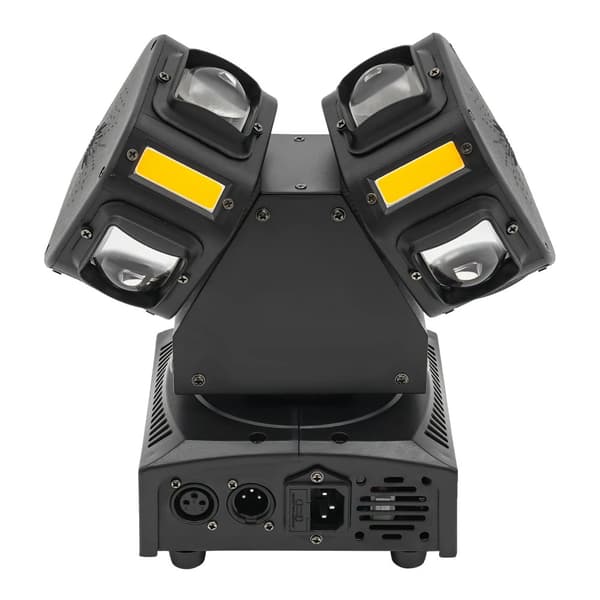 Bevægelseshovedlys, RGB LED-stråler, flere kontroltilstande, stort dækningsområde,sort