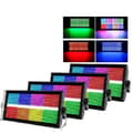 Miniatyrbillede 1 af 2: 960LED Scene Lygter, RGB Belysningseffekter, Styring med Stemmekontrol,4STK