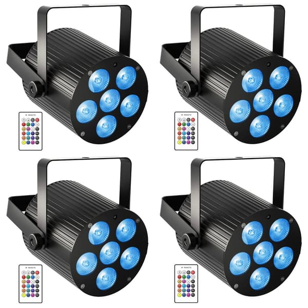 Scene Par Lys, 50W Effekt, Flere Kontrolmuligheder,ZQ01634-4Pcs, EU stik