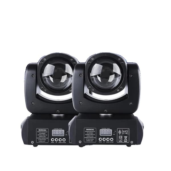 120W Mini LED Moving Head Lygter, 18 Rotating Prisme, 540° Pan/180° Tilt,2STK Lygter, 220V EU-stik