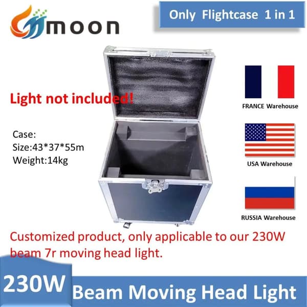 Beam Moving Head Light, 230W Høj Effekt, Alsidig til DJ og Scene,Kun Flightcase 1i1