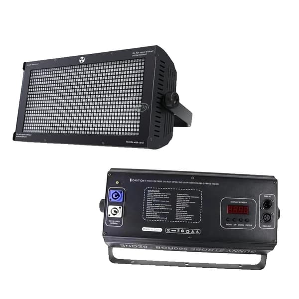 960 STK LED RGB Strobelys, 250W Effekt, DMX Kontrol,2 Lygter